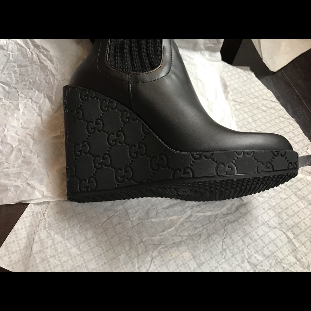 NEW Gucci size 35 Aspen Wool Babylon boots - Picture 6 of 10